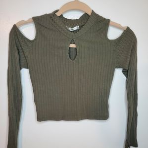 Crop top long sleeve shirt